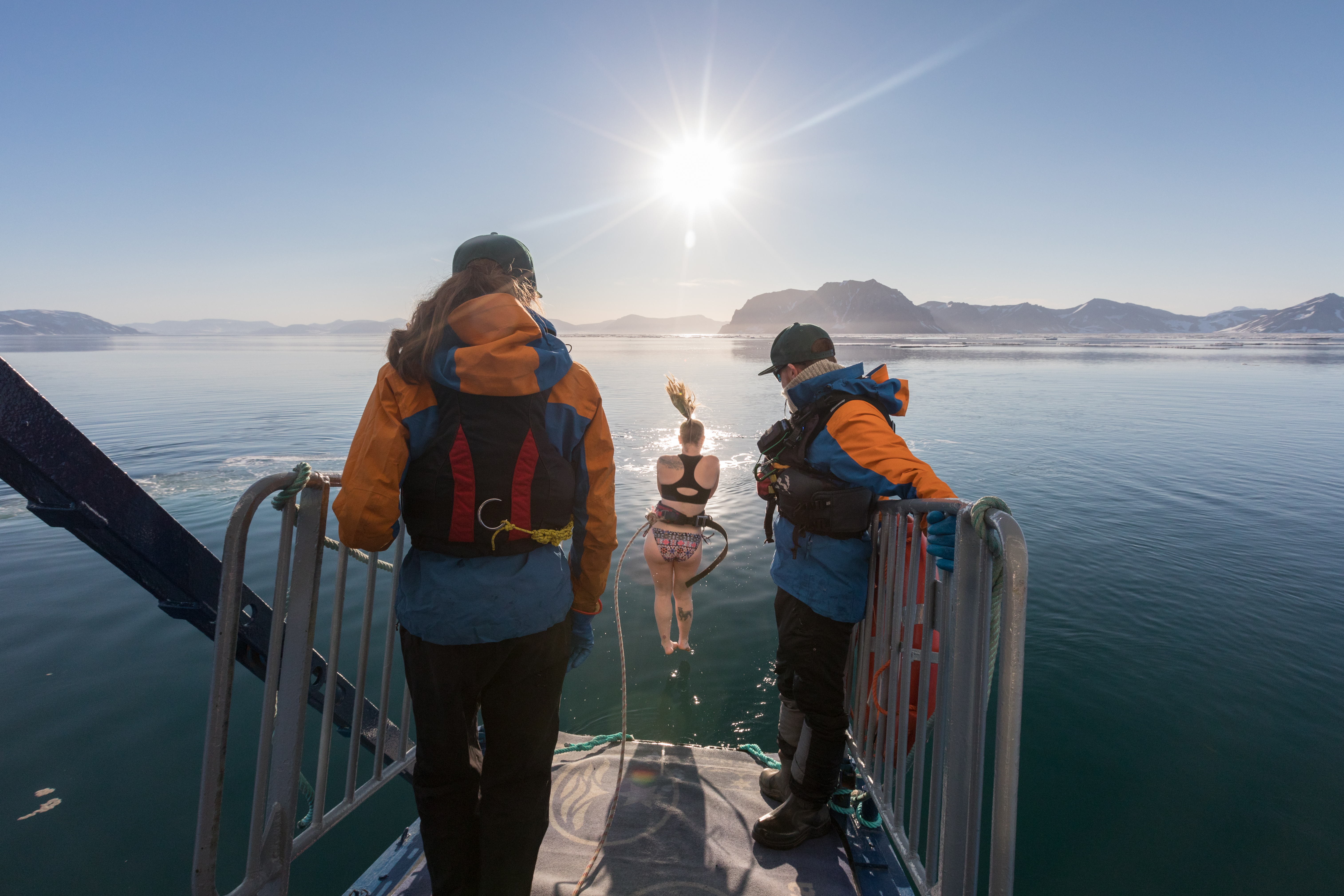 The Polar Plunge - a tradition on expedition voyages